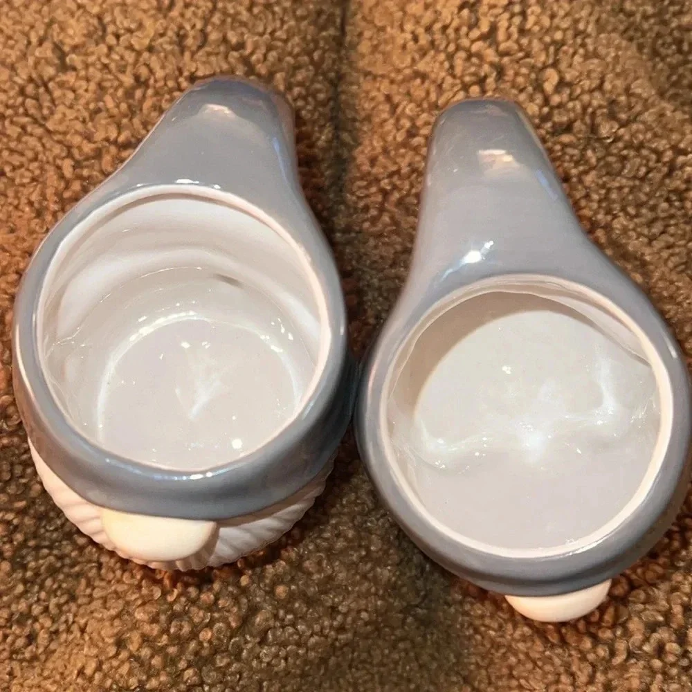 Pottery Barn Gnome Shaped Ceramic Mugs Set of 2 Coffee Tea Mugs Cups RARE FIND!!